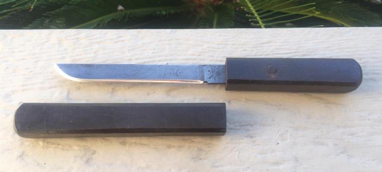 Traditional Japanese Damascus Tanto